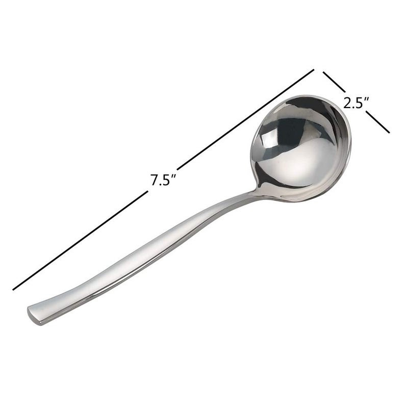 Qskely 3-Piece Stainless Steel Soup Ladle Spoon, Gravy Ladle Spoon - Image 2